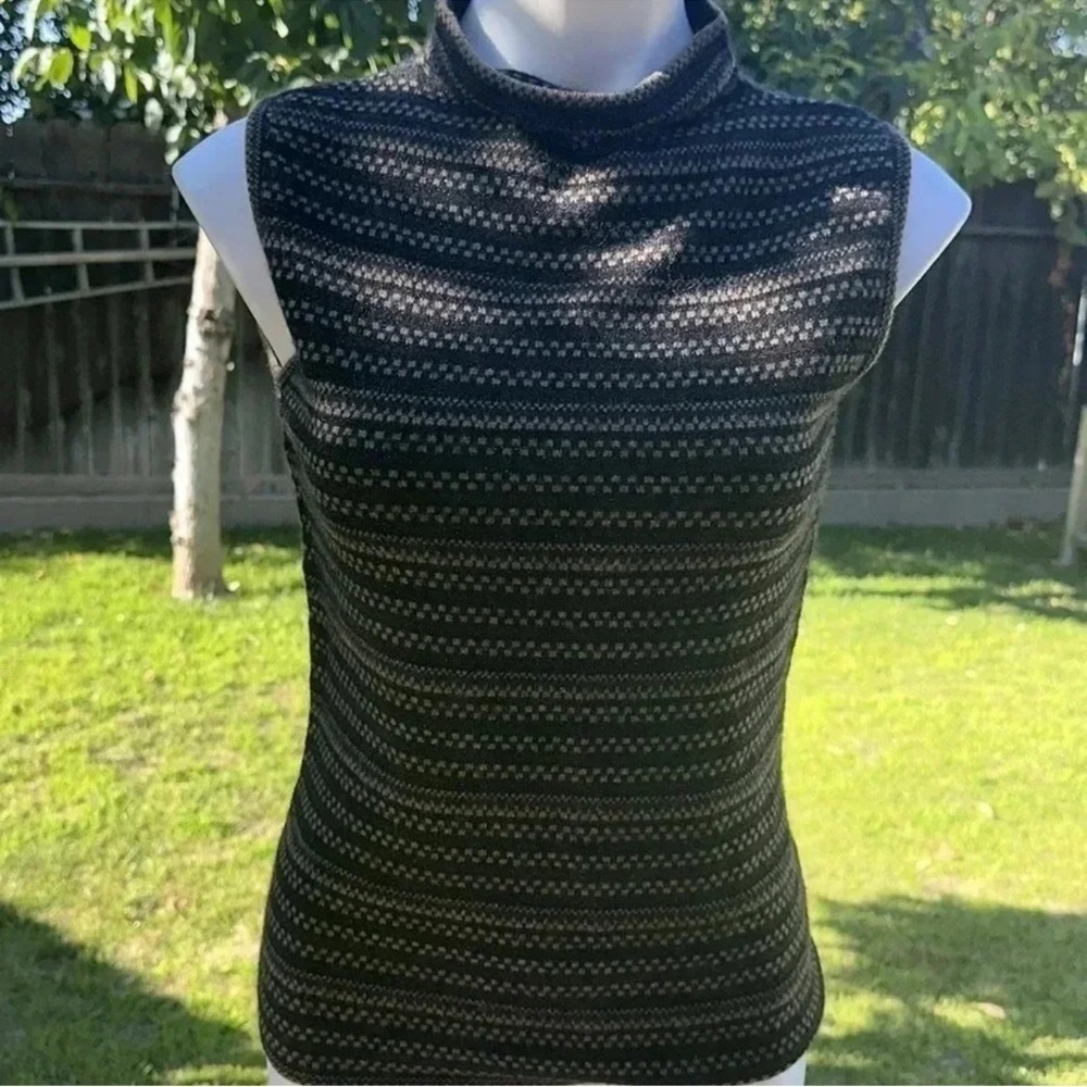 CLASSIQUES ENTIER Sleeveless Mock Sweater Cashmere Brown Size S